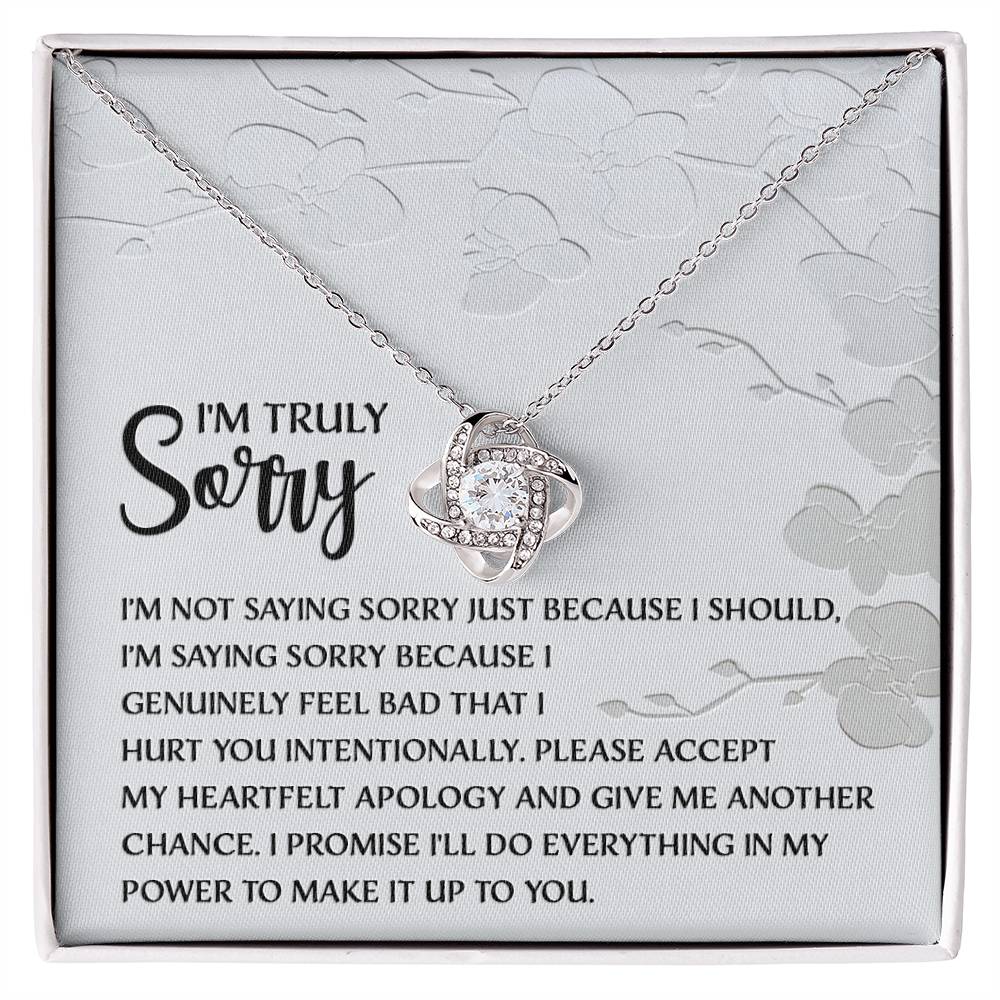 Sorry - Feel Bad - Love Knot Necklace