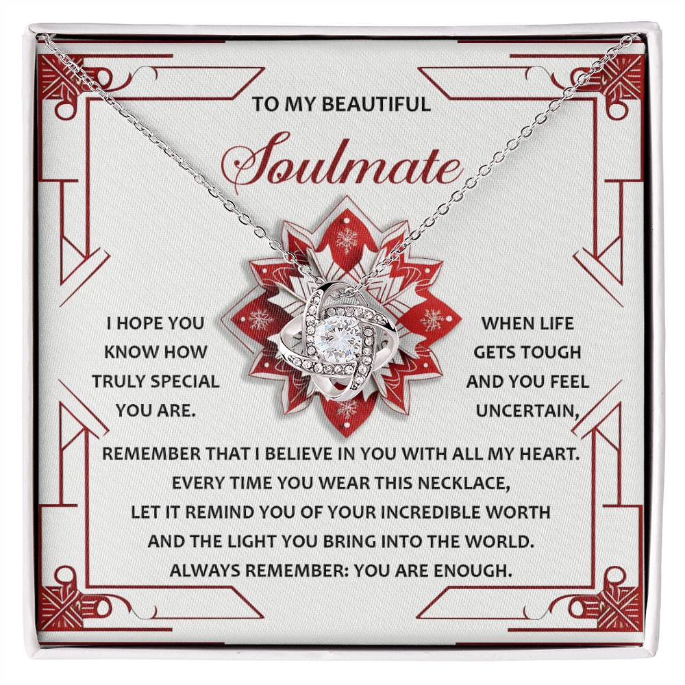 Soulmate - You Are Enough - Love Knot Necklace