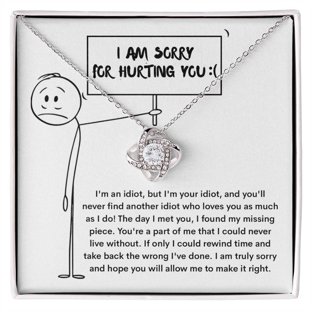 Sorry - Missing Piece - Love Knot Necklace