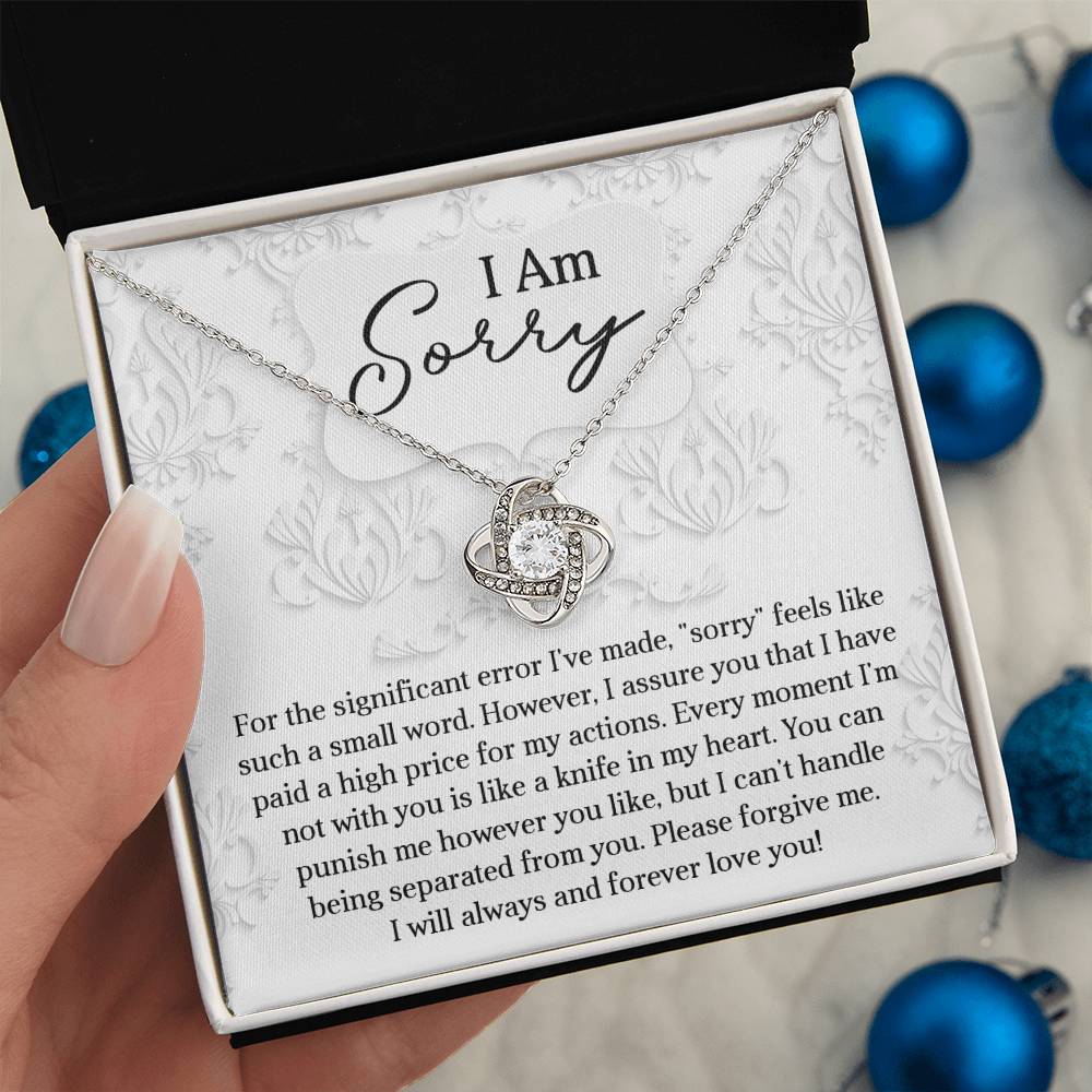 Sorry - Forever Love You - Love Knot Necklace
