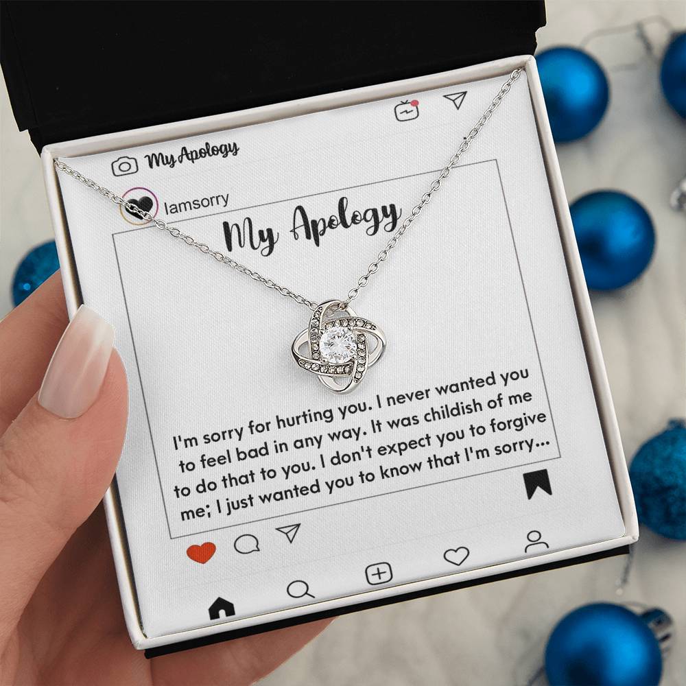 Sorry - My Apology - Love Knot Necklace