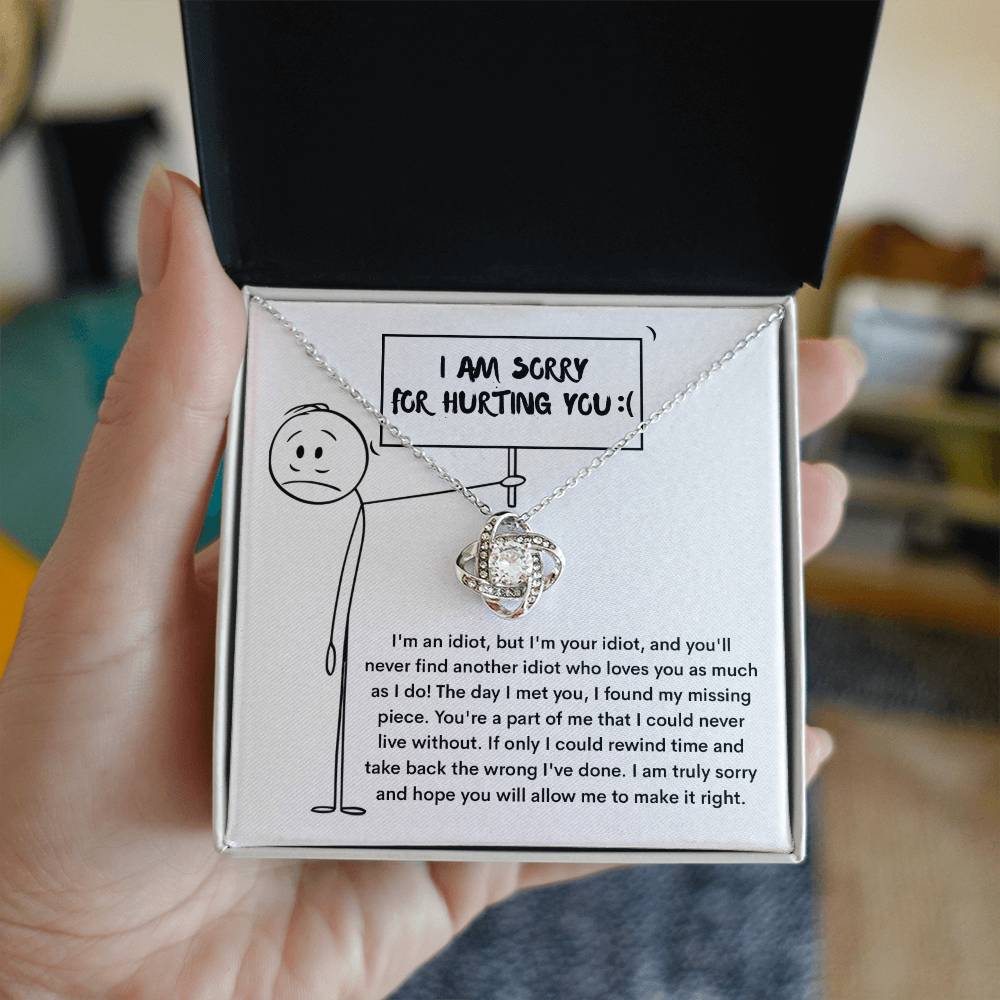 Sorry - Missing Piece - Love Knot Necklace