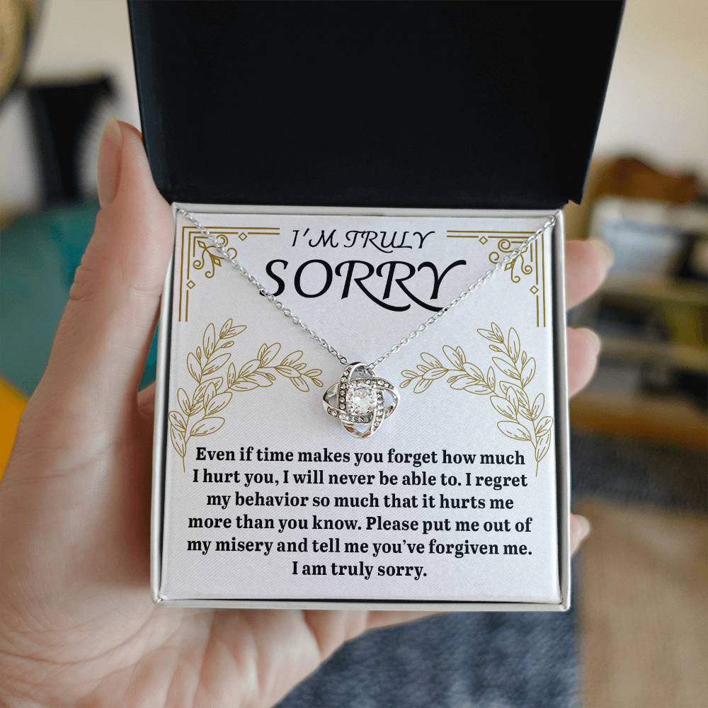 Sorry - It Hurts Me - Love Knot Necklace
