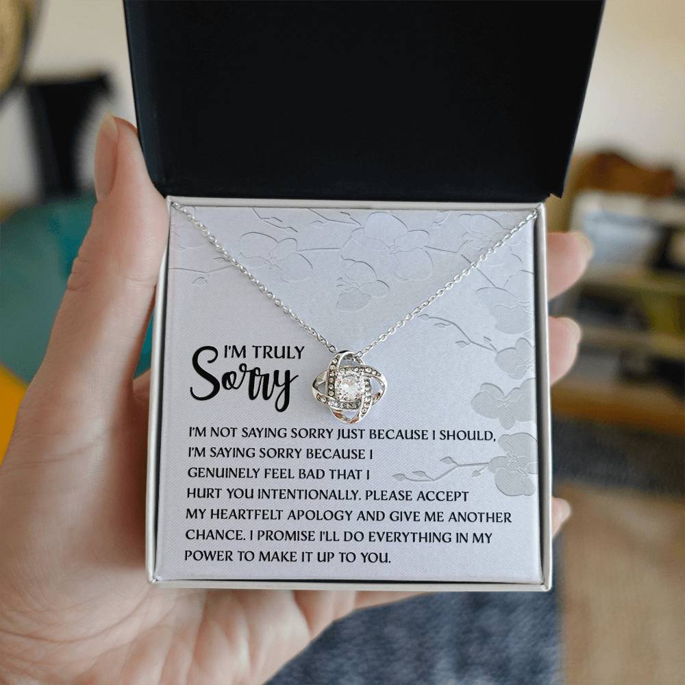 Sorry - Feel Bad - Love Knot Necklace