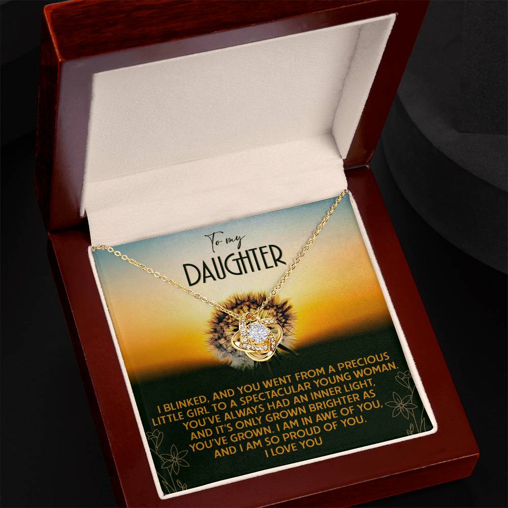 Daughter - Grown Brighter - Love Knot Necklace
