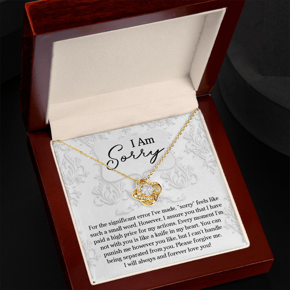 Sorry - Forever Love You - Love Knot Necklace