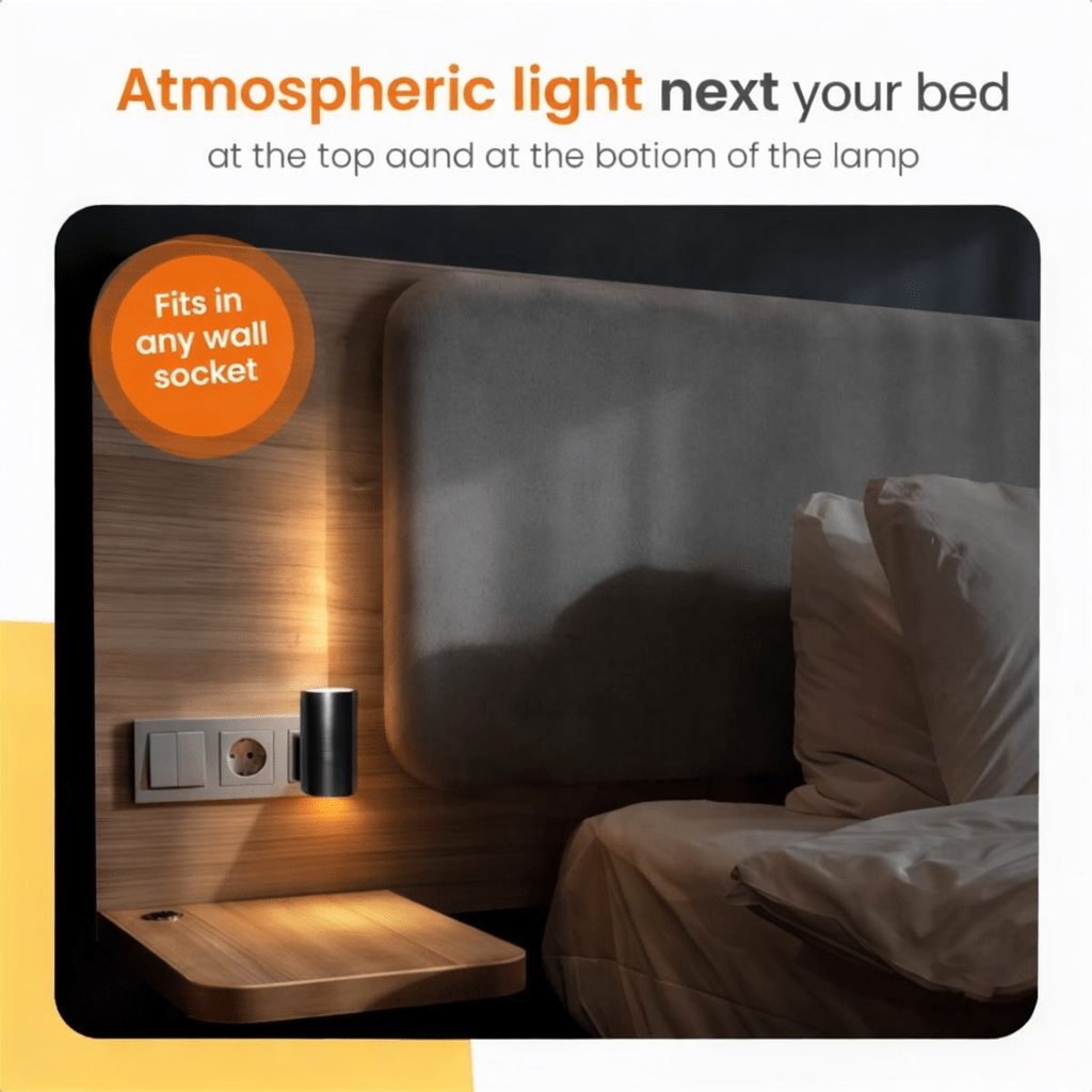 Aurora LED Night Lamp – Intelligent Dimmable Light for Restful Nights