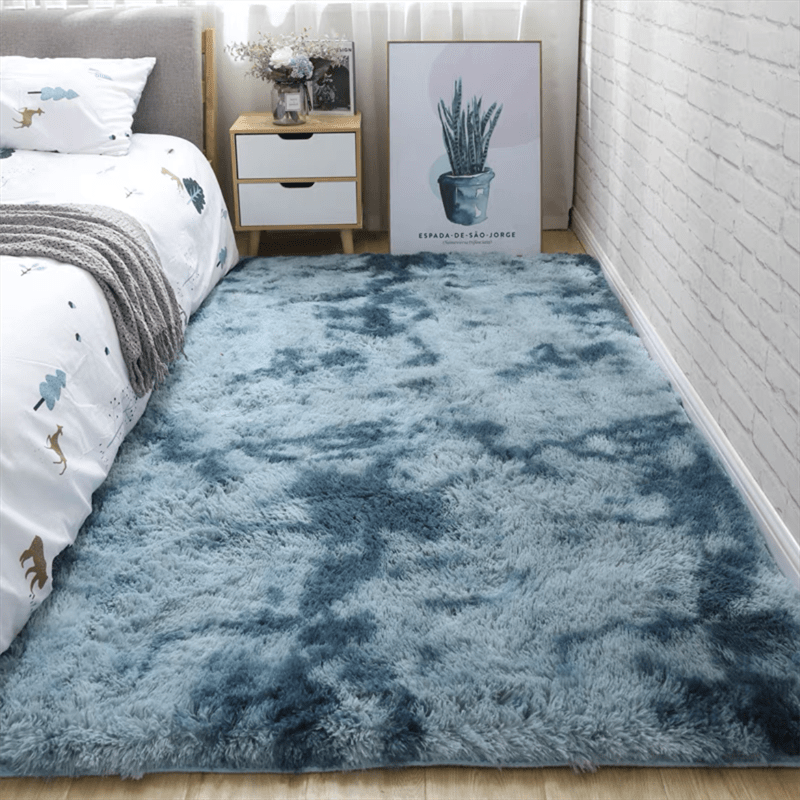 Soft Plush Area Rug – Non-Slip Fuzzy Shaggy Bedside & Living Room Carpet