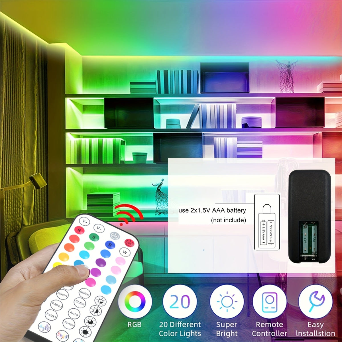 LED Strip Lights Colour Changing with Music Sync