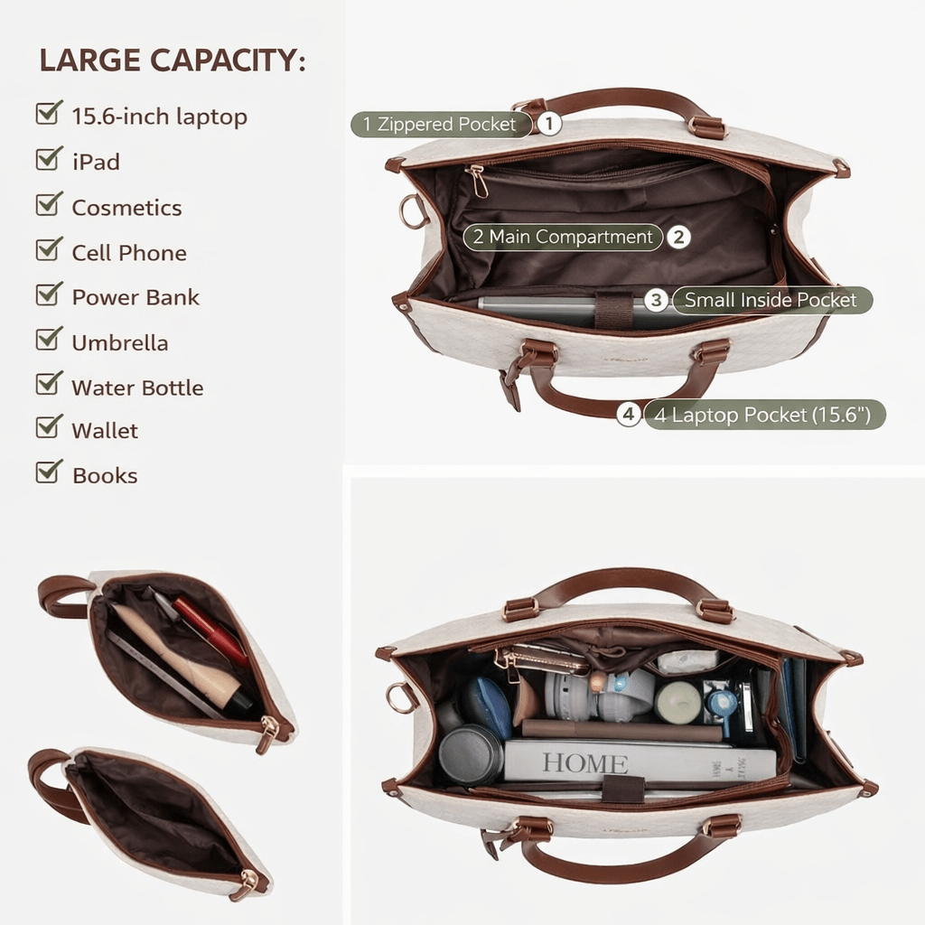 Bagsball 2-in-1 – Stylish Tote Bag with Insulated Lunch Compartment