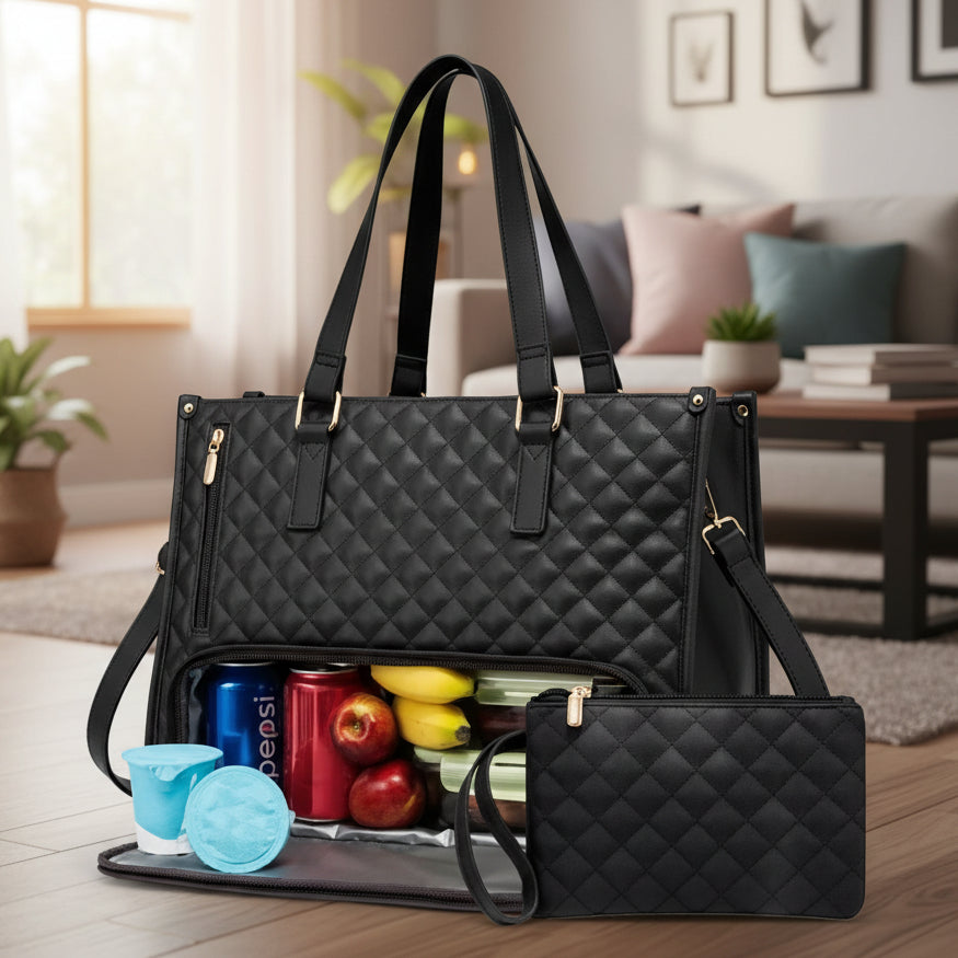 Bagsball 2-in-1 – Stylish Tote Bag with Insulated Lunch Compartment