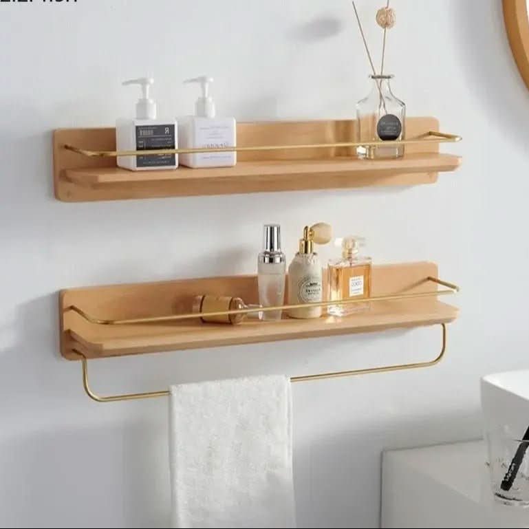 BAMBOORA – Bamboo Wall-Mounted Coat Rack with Shelf for Smart Storage