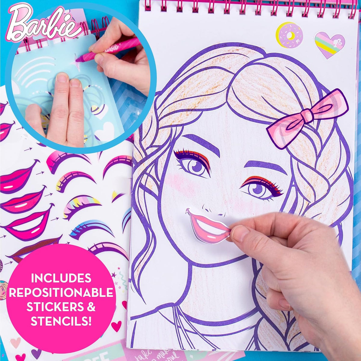Barbie Style Studio Book – 130+ Stencils, 180+ Stickers & Pretend Makeup Magic! plush toy – Auraplush™