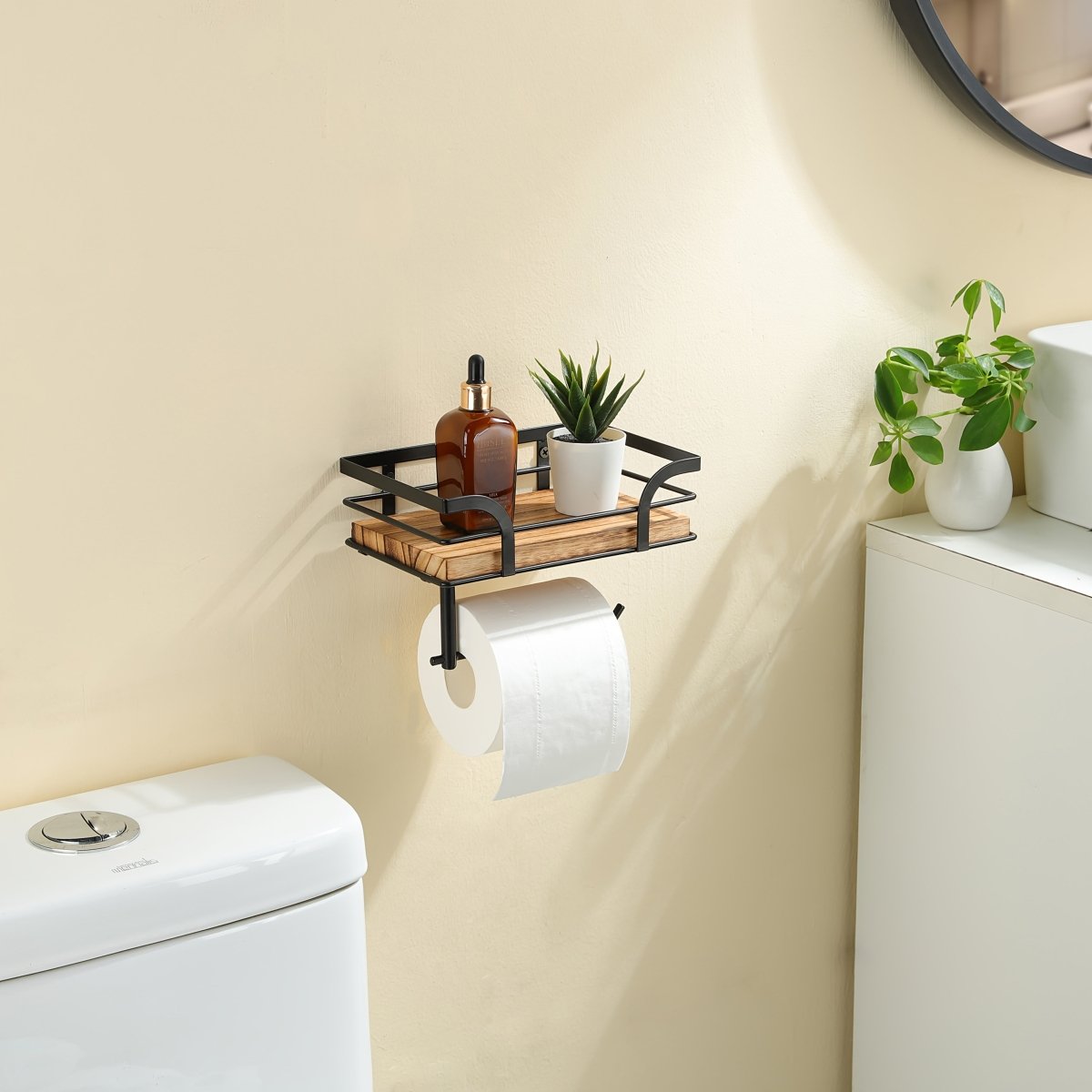 BATHFORGE – Wrought Iron Decorative Wall Rack for Towels and Bath Accessories