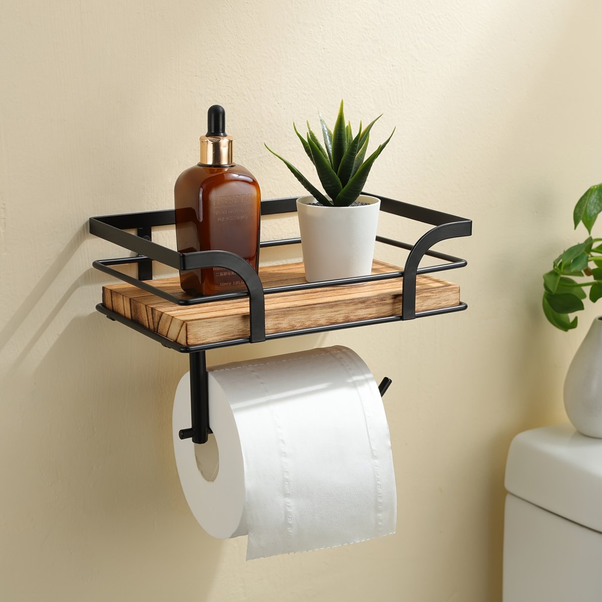 BATHFORGE – Wrought Iron Decorative Wall Rack for Towels and Bath Accessories