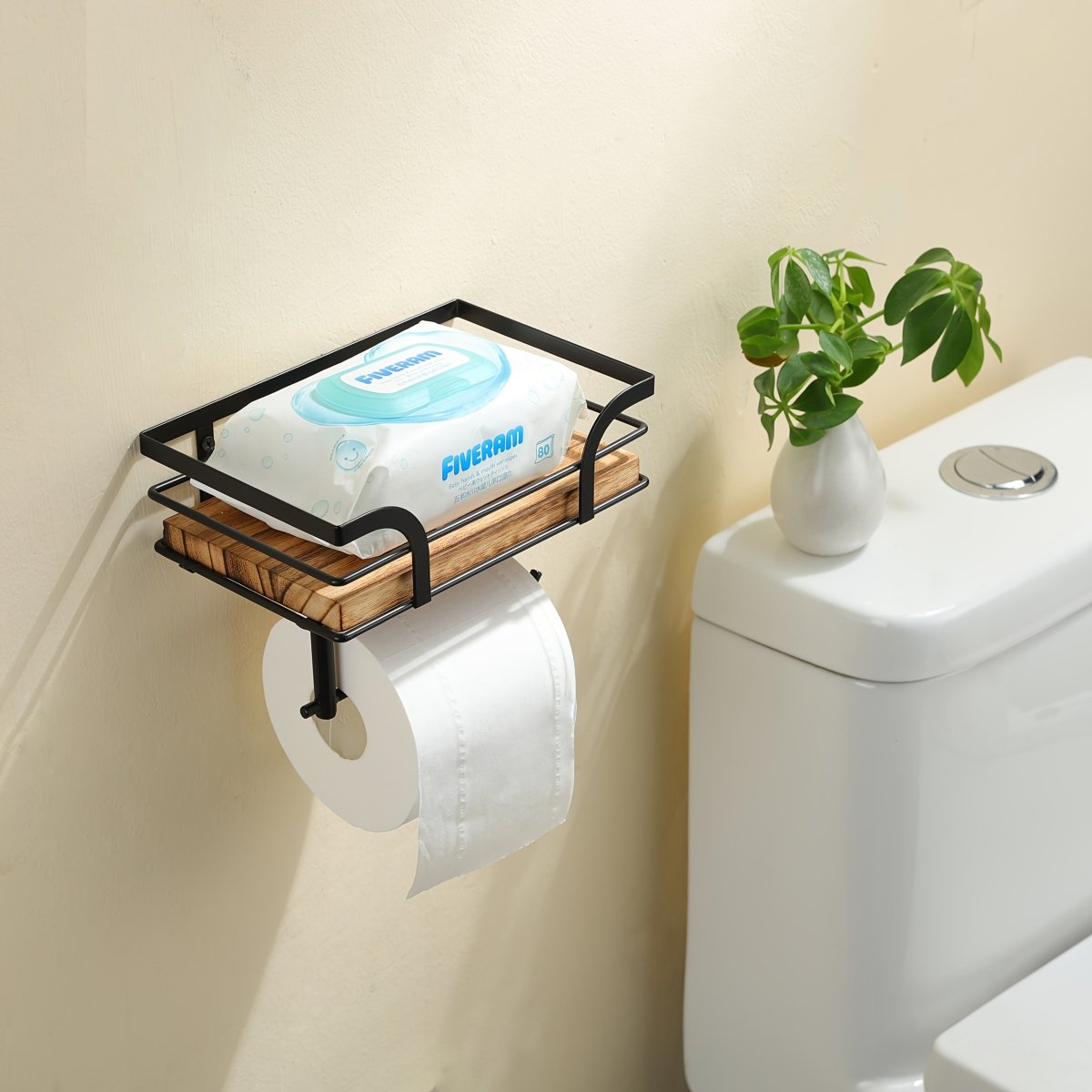 BATHFORGE – Wrought Iron Decorative Wall Rack for Towels and Bath Accessories