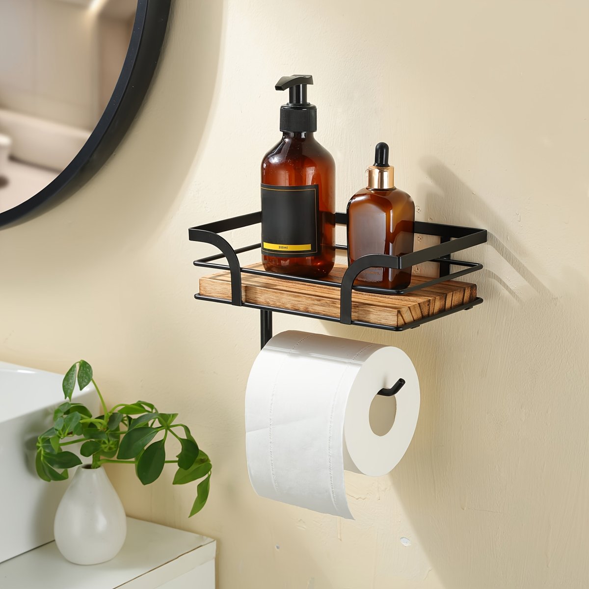BATHFORGE – Wrought Iron Decorative Wall Rack for Towels and Bath Accessories