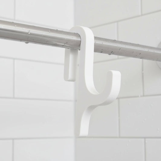 BATHVITRA – Elegant Glass Shower Hook for Stylish Bathroom Organization