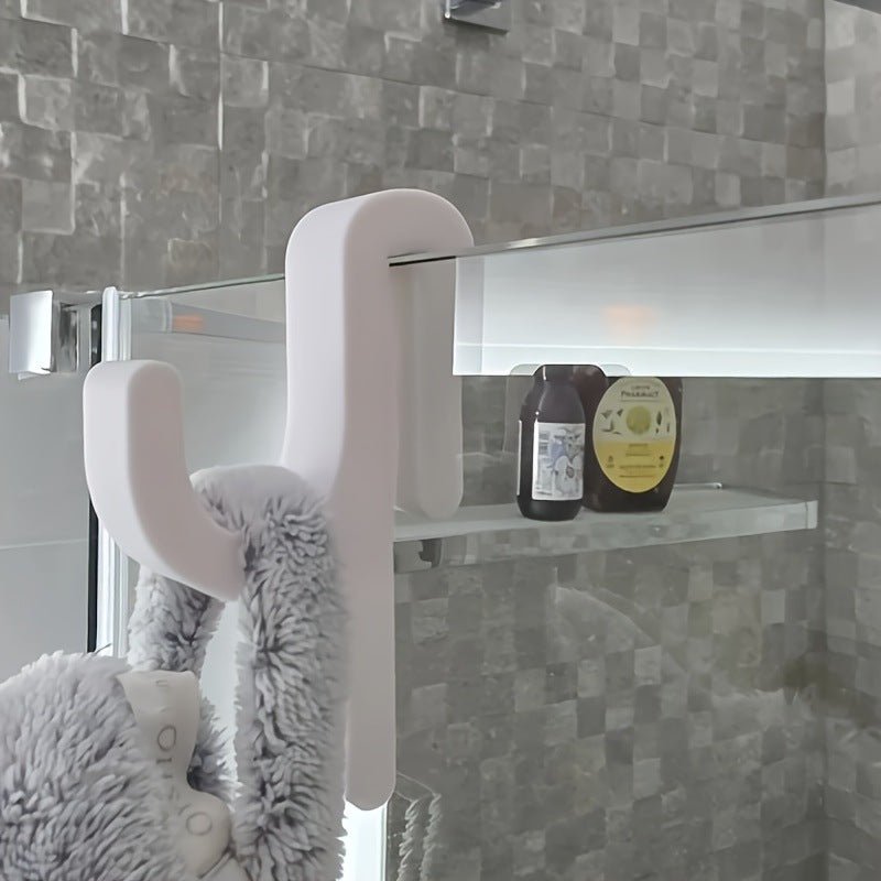 BATHVITRA – Elegant Glass Shower Hook for Stylish Bathroom Organization