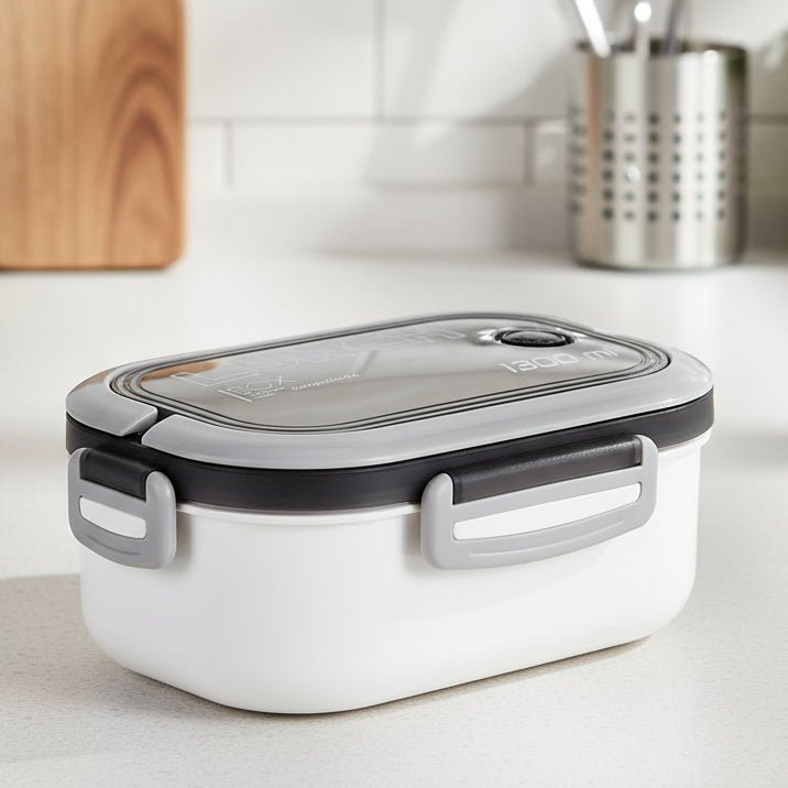 BENTOLEVEL – Double-Tier Bento Lunch Box with Cutlery for Organized Meals