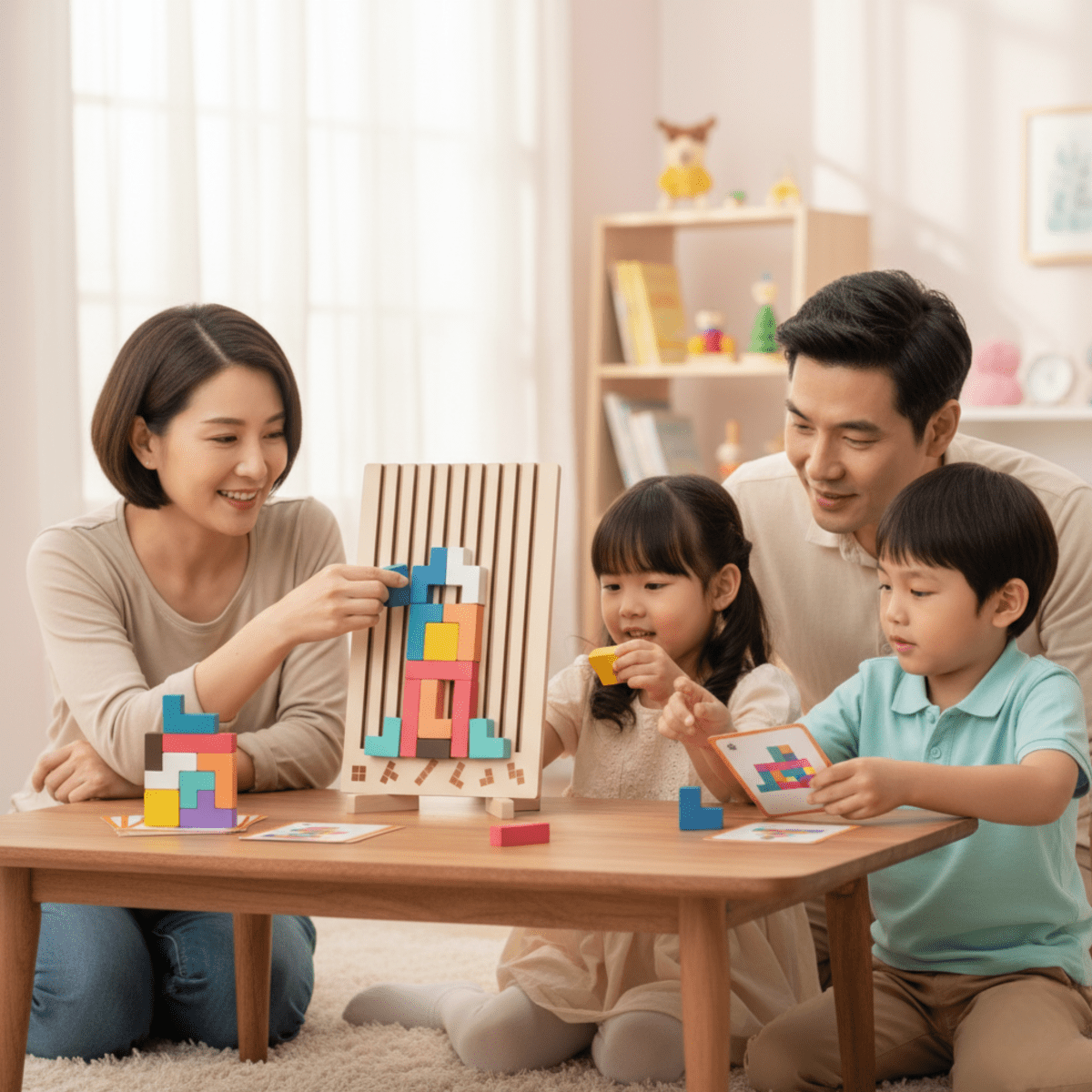 BLOCKWISE – Montessori Wood Tetris Stacking Toy for Learning and Play