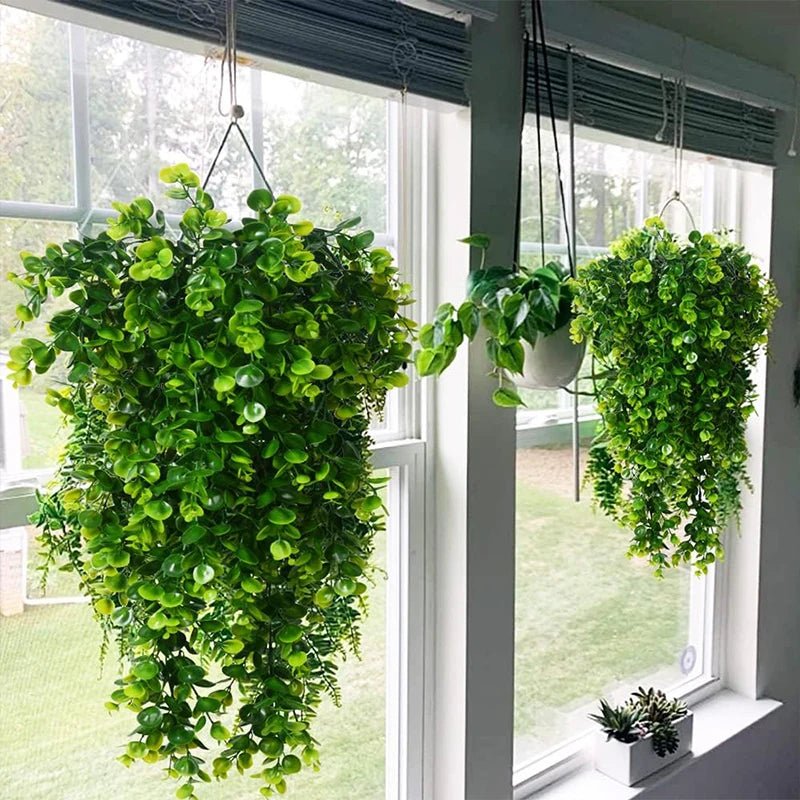 BOTANILUX – Faux Eucalyptus Hanging Greenery UV Resistant Home Decor