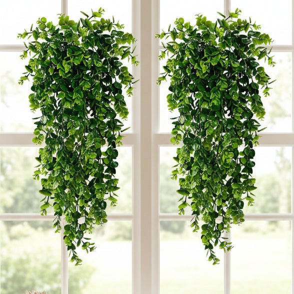 BOTANILUX – Faux Eucalyptus Hanging Greenery UV Resistant Home Decor