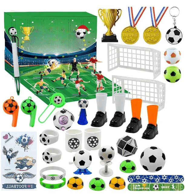 BoxCalendar – Advent calendar for children with a football stadium to build yourself