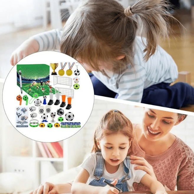 BoxCalendar – Advent calendar for children with a football stadium to build yourself
