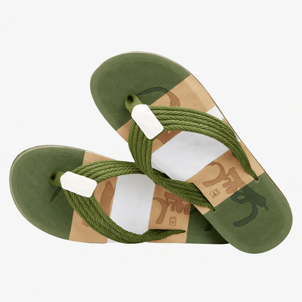 BRAIDO – Men’s Tongs with Woven Straps and Textured Footbed