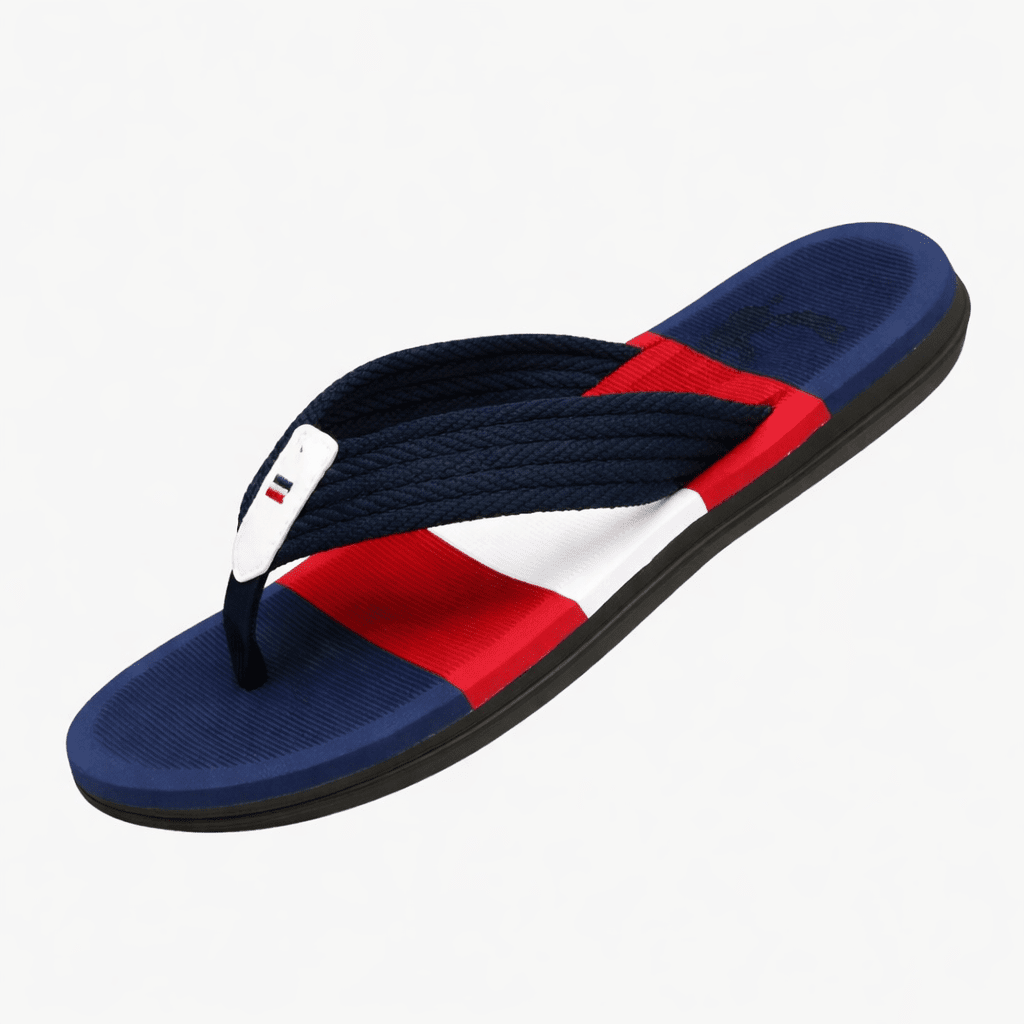BRAIDO – Men’s Tongs with Woven Straps and Textured Footbed