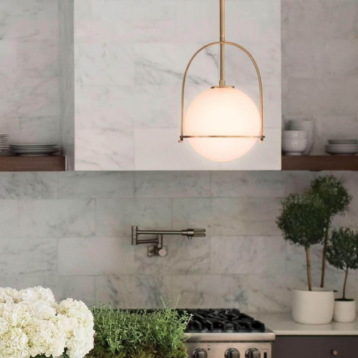 BRILLERA – Adjustable Pendant Light with Sleek Opal Glass Finish