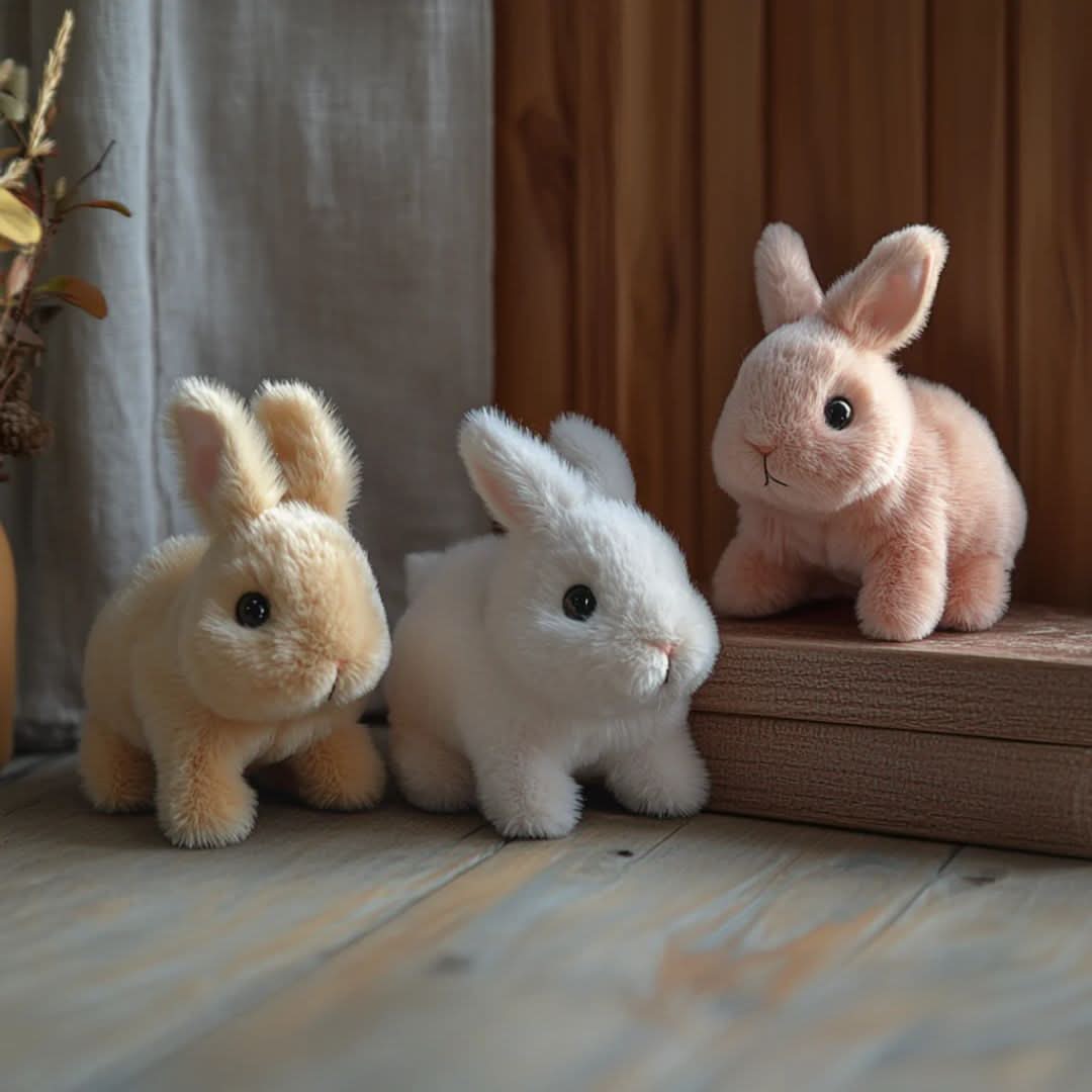 BunnyLoom Interactive Plush | Realistic hopping bunny toy for kids
