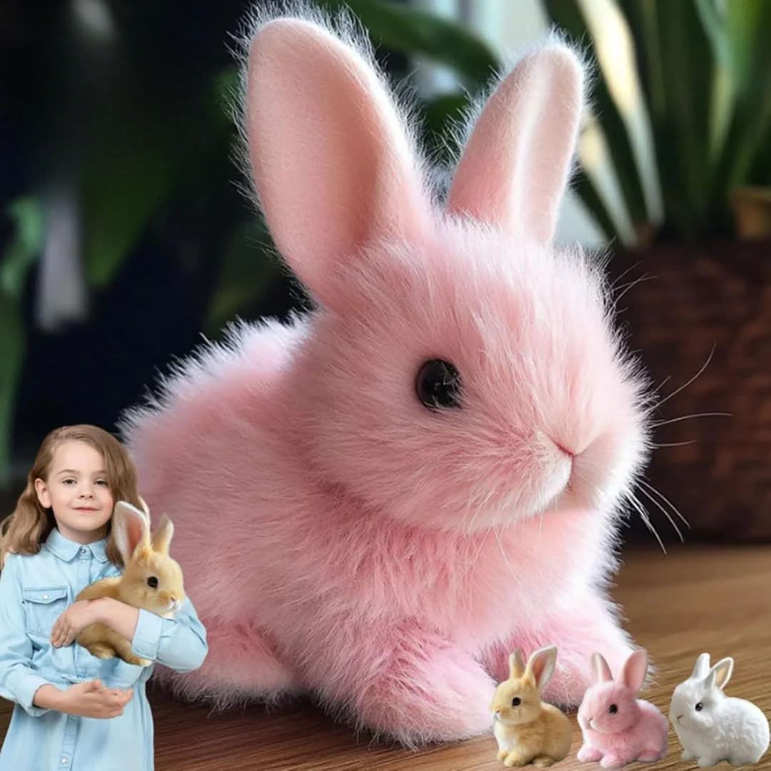 BunnyLoom Interactive Plush | Realistic hopping bunny toy for kids