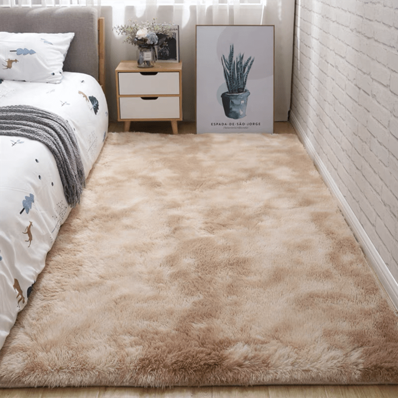 Soft Plush Area Rug – Non-Slip Fuzzy Shaggy Bedside & Living Room Carpet