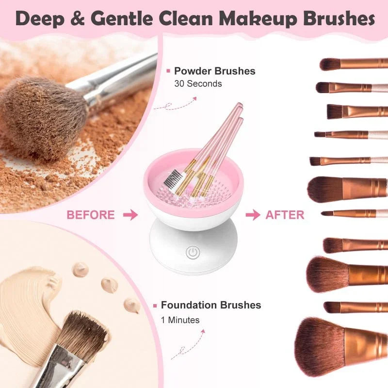 Electric Makeup Brush Cleaner, Automatic, USB, Deep Cleaning