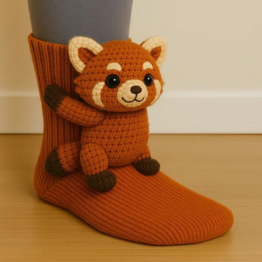 Slipper Cozy Socks Cute Animal Plush Warm Indoor Wear