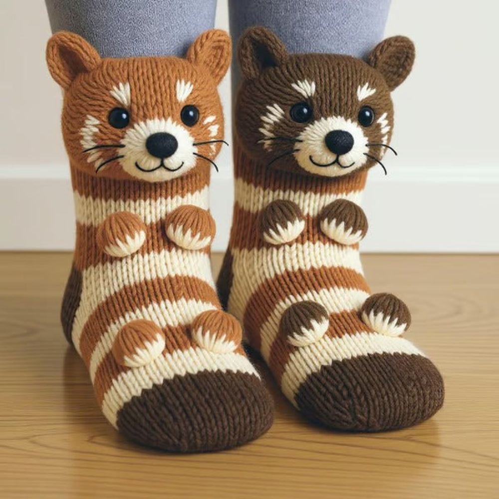 Slipper Cozy Socks Cute Animal Plush Warm Indoor Wear