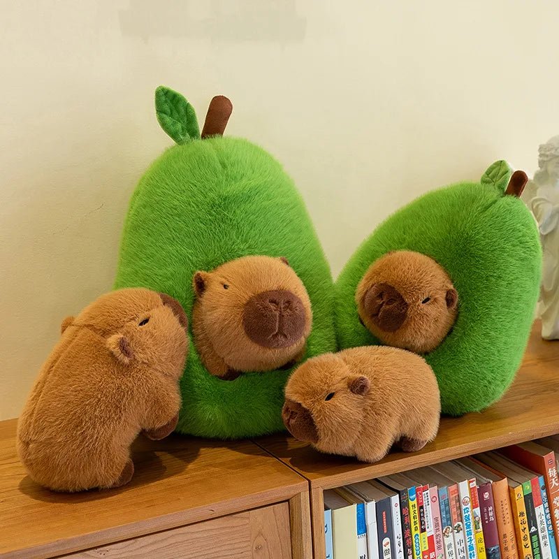 CAPYPLUSH – 2-in-1 Plush Toy Baby Avocado Capybara Stuffed Animals for Kids