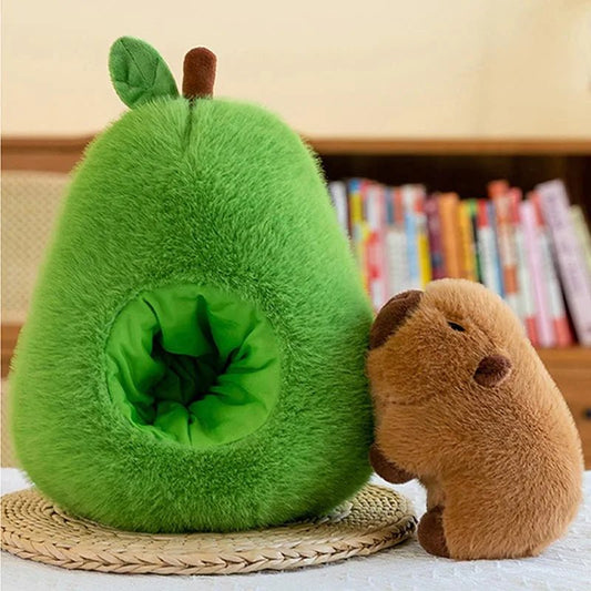 CAPYPLUSH – 2-in-1 Plush Toy Baby Avocado Capybara Stuffed Animals for Kids