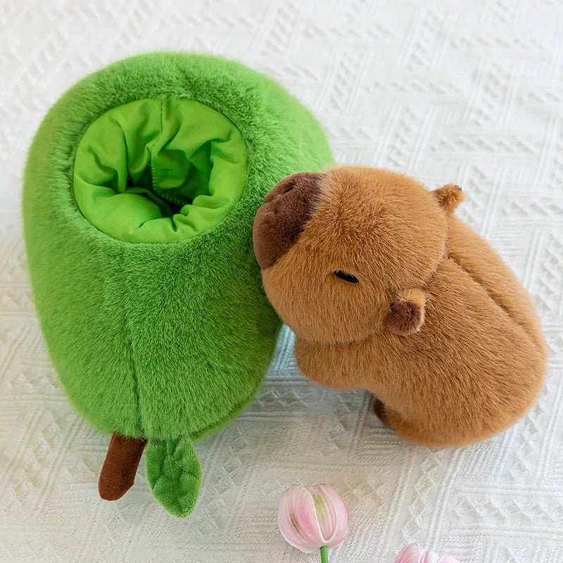 CAPYPLUSH – 2-in-1 Plush Toy Baby Avocado Capybara Stuffed Animals for Kids