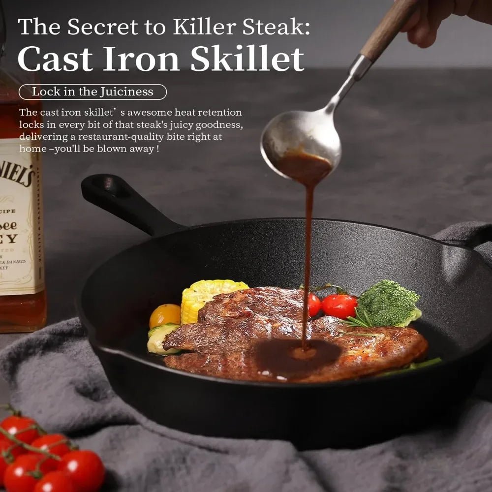 CASTPRO – Premium Cast Iron Skillet for Indoor & Outdoor Cooking