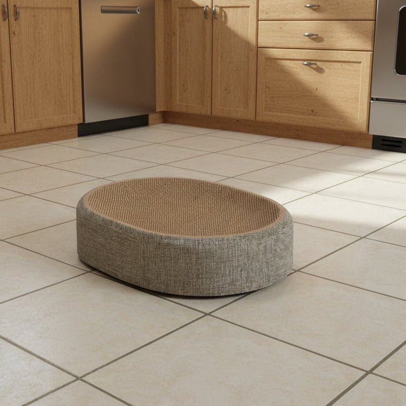 CATLOOM – Oval Sisal Cat Bed with Durable Scratch Surface and Soft Rest