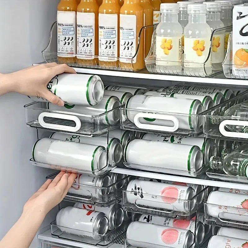 CHILLTIER – 2-Tier Rolling Can Dispenser for Organized Refrigerators
