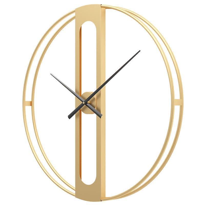 CHRONOLUX – 50cm Gold & Black Metal Wall Clock for Modern Decor