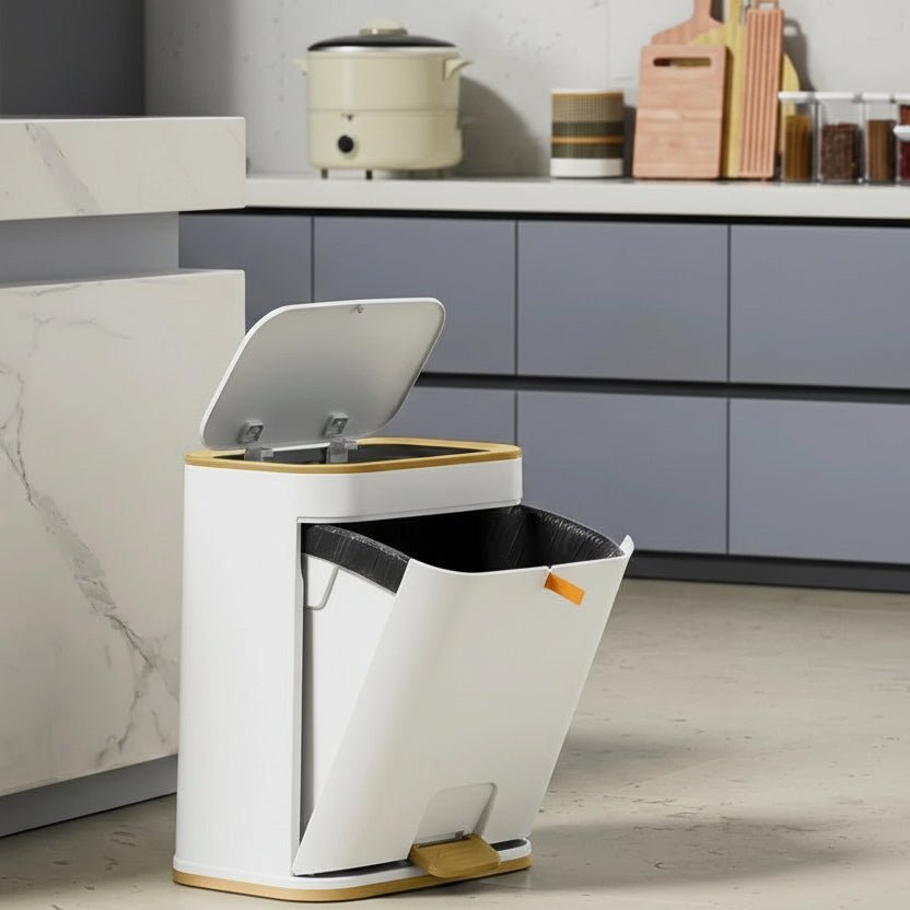 CLEANSIA – Minimalist Bathroom Waste Bin with Smart Lid Design