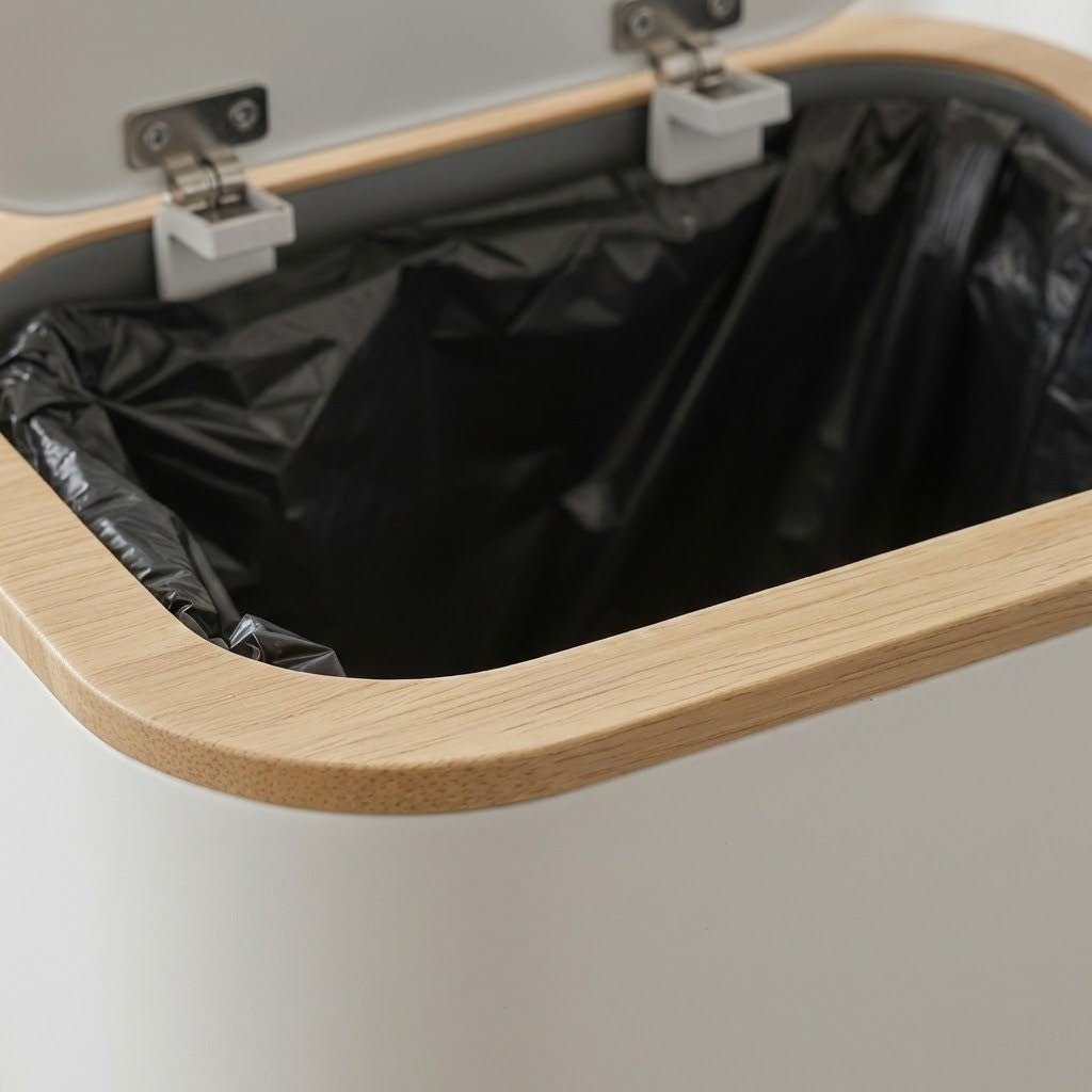 CLEANSIA – Minimalist Bathroom Waste Bin with Smart Lid Design
