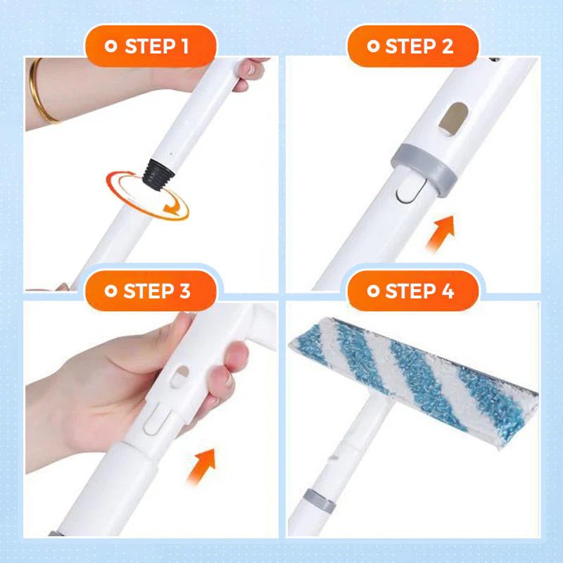 CleanView 3-in-1 Window Wiper – Integrated Spray, Microfiber Cleaning, and Streak-Free Shine