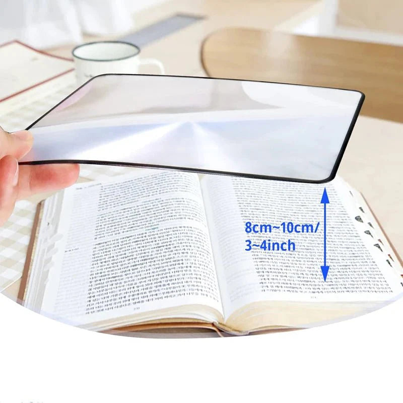 CLEARPAGE – Ultra-Thin A5 Magnifying Glass for Easy Reading