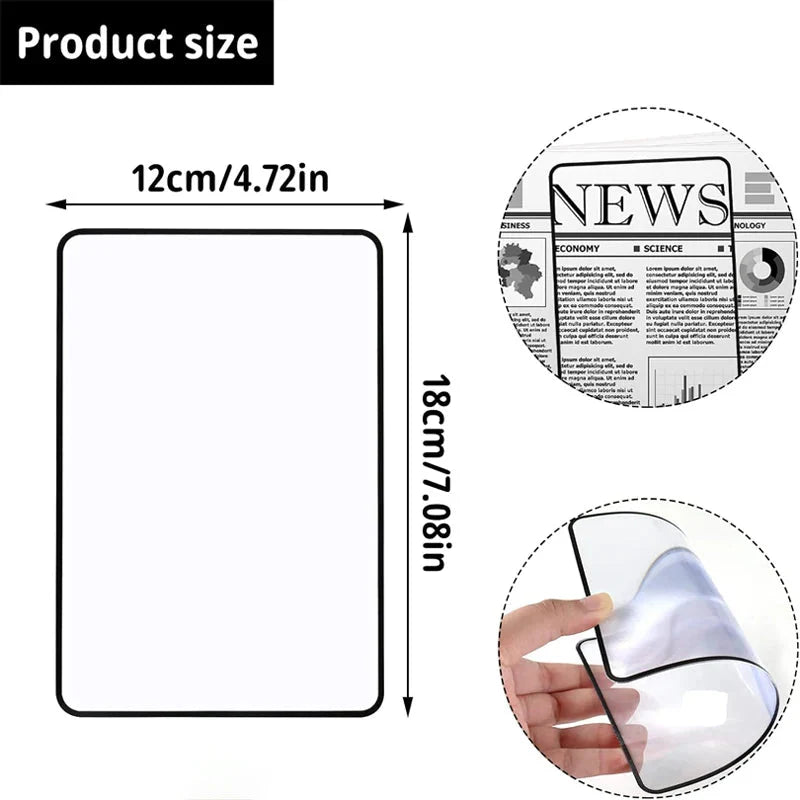 CLEARPAGE – Ultra-Thin A5 Magnifying Glass for Easy Reading